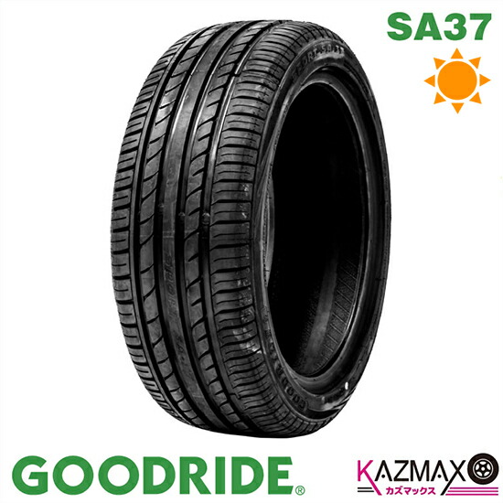 205/55R16 GOODRIDE SA37 サマータイヤ ホイールセット (ブラック) 16×6.5 +45 5H100 4本セット 夏タイヤ