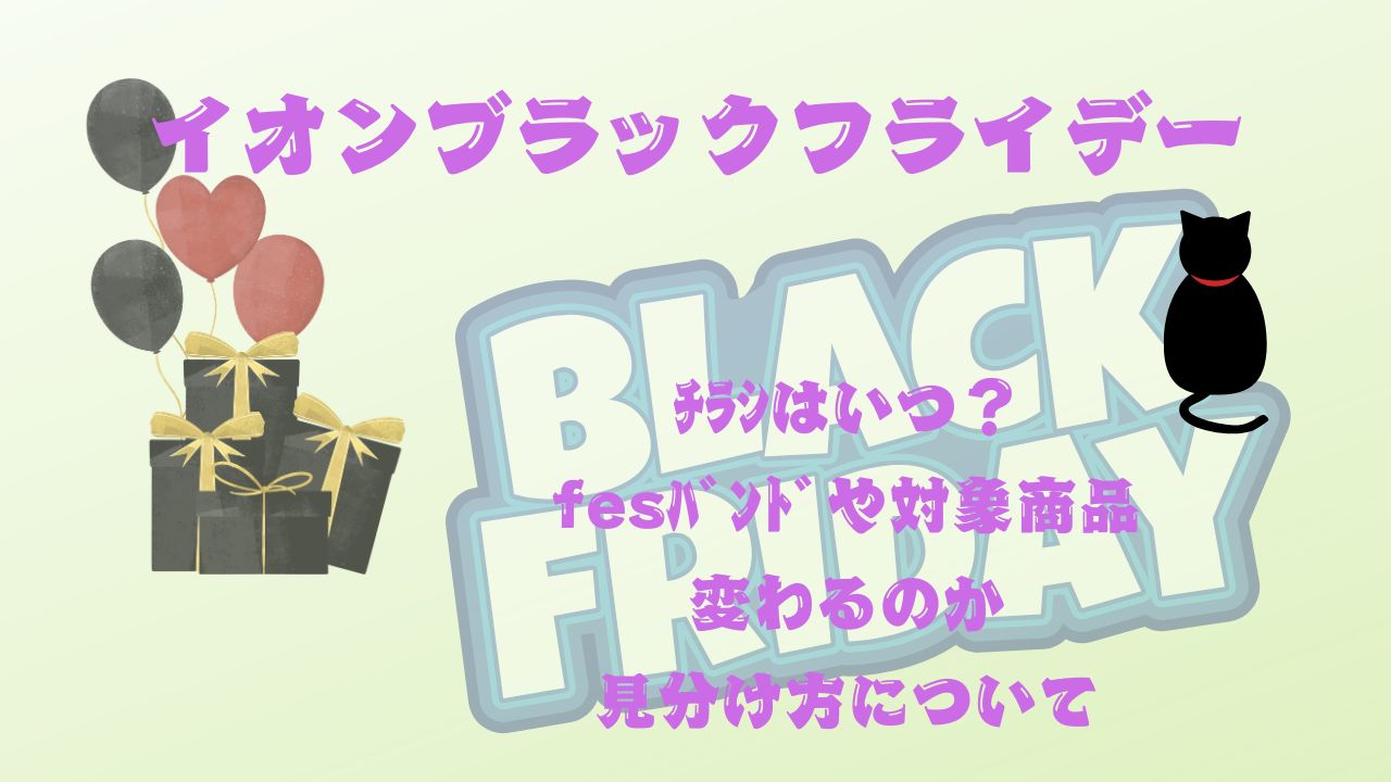 ﾌﾞﾗｯｸﾌﾗｲﾃﾞｰｲｵﾝﾁﾗｼはいつ？